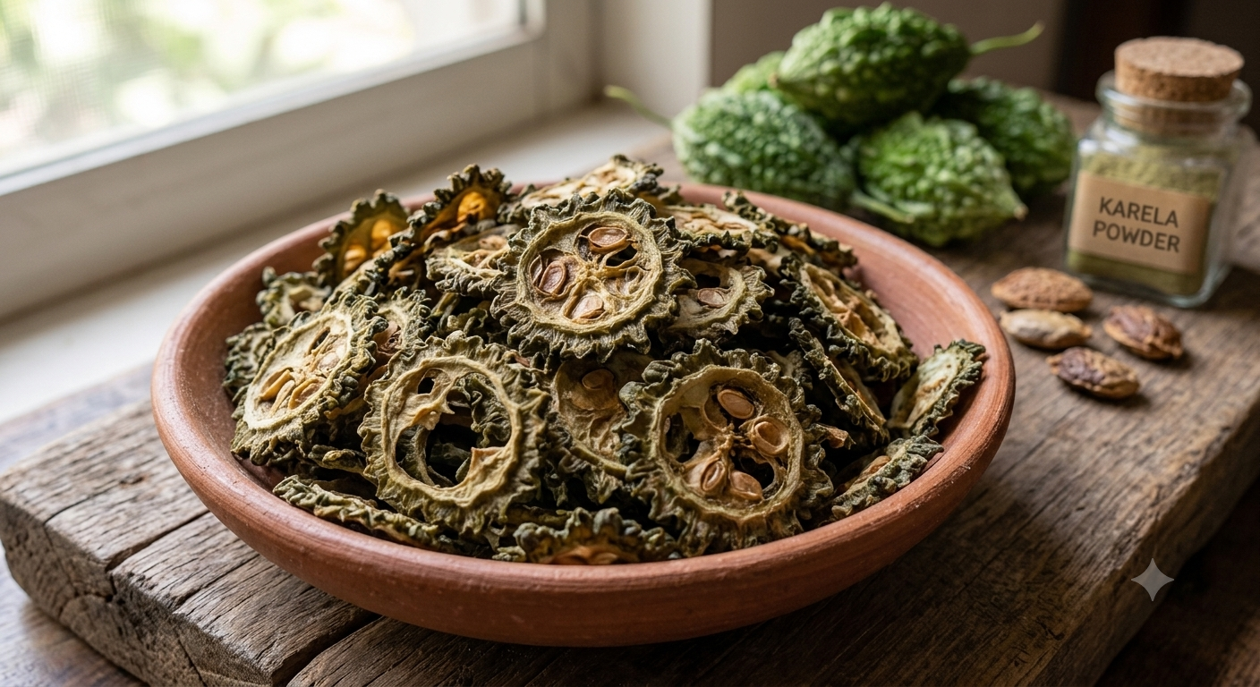 Dry karela chip- jain used kachali