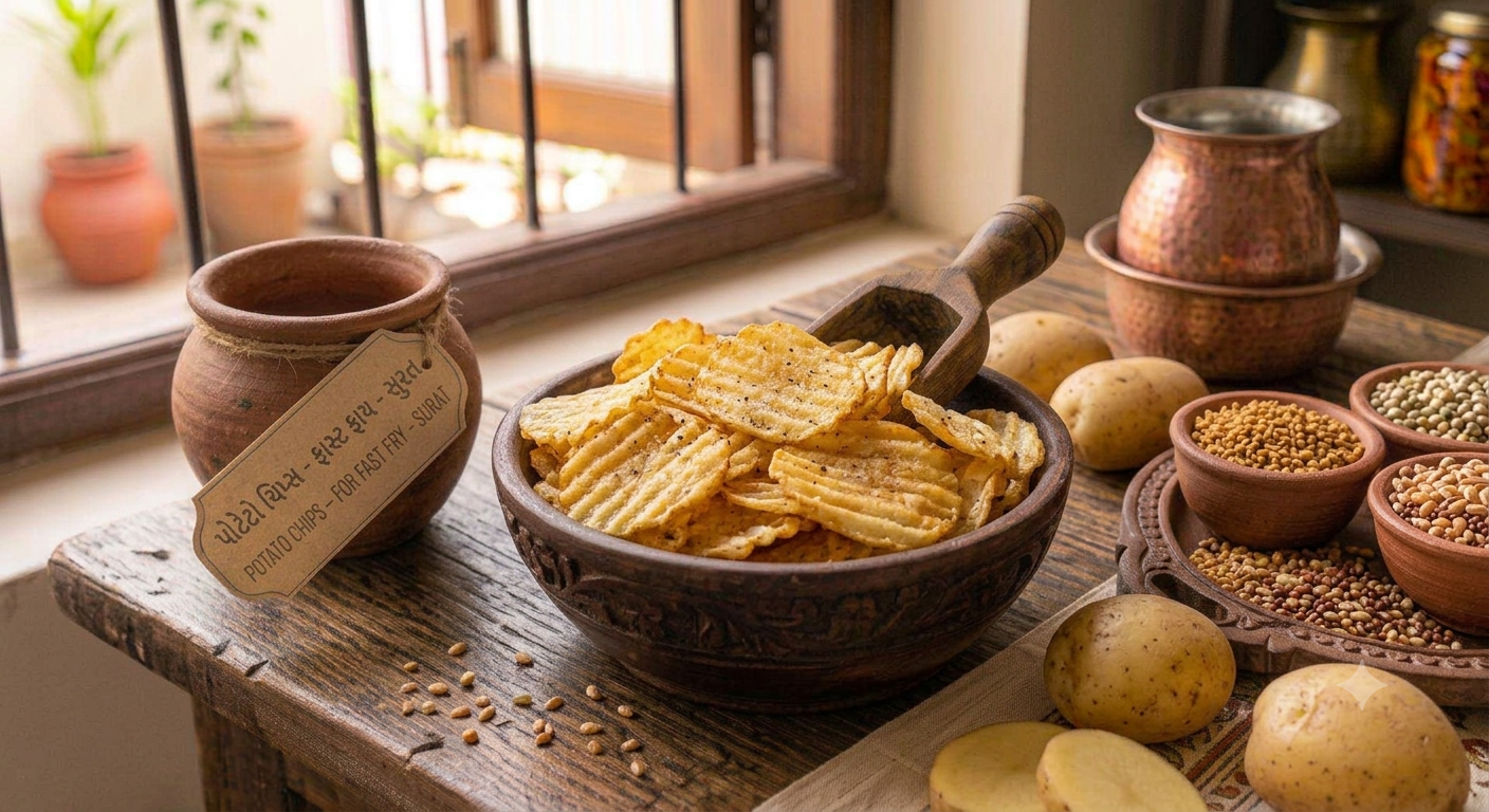 Potetto Chips - for Fast fry at Home